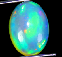 4.17ct ~1.5cm Természetes Opál Ékkő, Gyönyörű Etióp Nemesopál