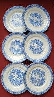 4db Bavaria és 2db Askania China Blau német porcelán kistányér süteményes tányér arany szél