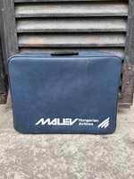 Malév 1990 előtti kék bőr bőrönd (ritkábbik)