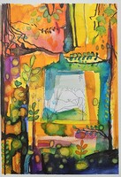 Ablakban a horizont (24x32cm)
