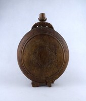 1Z404 Antik faragott fa kulacs 31.5 cm