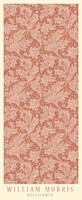 William Morris művészeti plakát arts&crafts tapéta textil minta Wallflower piros levél 45x110cm