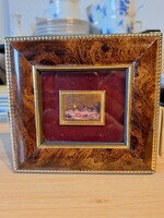 Falusi táj miniatúra arany fólián