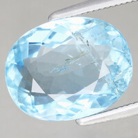 3.52ct(!) 11.3x9mm 100%-ig Természetes Akvamarin, Csodálatosan Gyönyörű Ékkő