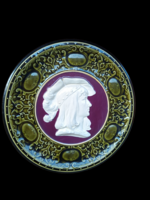 SCHÜTZ Cilli BLANSKO (1870 -1900) Neo-Reneszánsz Fali Majolika Dísztányér, 30 cm Átmérő