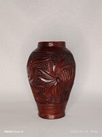 Népi kézzel készült korondi VÁZA fafaragást idéző külsővel