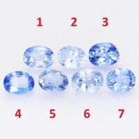 (4) 0.17ct VS 3.7x3mm Természetes Kék Ceylon Zafír, Csodálatos Drágakő