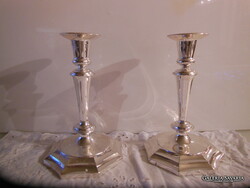 EZÜSTÖZÖTT GYERTYATARTÓ - 2 db - 19 x 12 cm - ANGOL - HIBÁTLAN
