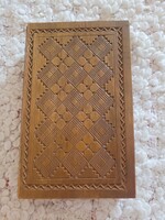 Vintage faragott fadoboz 20x12 cm kártyatartó-cigitartó