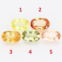 (3) 0.31ct VVS-VS 5x3.4mm Kezeletlen Narancs Zafír, Csodálatosan Gyönyörű Drágakő