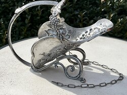 Vintage ón bor kiöntő / palacktartó szőlőmintával – 1960-as évek