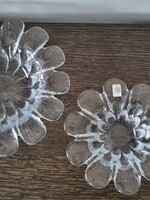 Vintage dán Holmegaard jégüveg tál szett- 23/17 cm