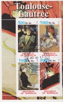 Szomália illegális kisív festmények TOULOUSE LAUTREC 2002