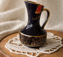Baresel Germany Echt Kobalt mini váza kiöntő 24K arany porcelán