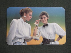 Kártyanaptár,Nett ruházati vállalat,Baja,női modell,1988  (2)