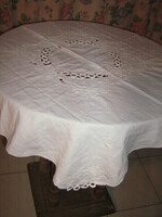 Gyönyörű varrt csipkés hímzett terítő