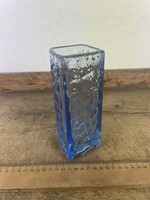 -AV949- Régi Mid Century Cseh Kék Üveg Váza Vladislav Urban Sklo Union