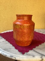 Mihály Béla retro kerámia váza 18 cm.