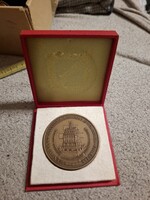 "Szent István királyunk halálának 950.évfordulója", bronz plakett, eredeti dobozában