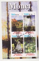 Szomália illegális kisív festmények MONET 2002