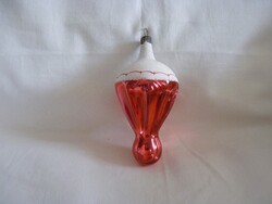 RÉGI ÜVEG KARÁCSONYFADÍSZ - EJTŐERNYŐ! (ÁTTETSZŐ!)