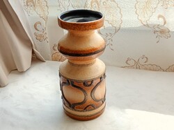 Kerámia váza VEB Haldensleben 3077-B fat lava 23,5cm retro