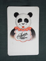 Kártyanaptár,Junior Vendéglátó Vállalat,Gyermekélelmezési Vállalat,grafikai,panda,1988  (2)