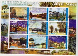 Szomália illegális kisív festmények SISLEY 2002