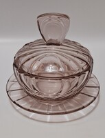 Lila art deco cukortartó