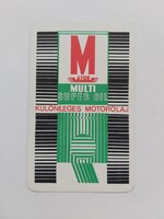 ÁFOR kártyanaptár 1971 - MULTI SUPER OIL különleges motorolaj