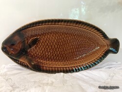 TÁL - 55 cm - SARREGUEMINES - PORCELÁN - FRANCIA  - 55 x 26 cm - HIBÁTLAN