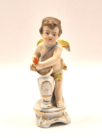 Antik putto kontinentális porcelán figura 8.5cm