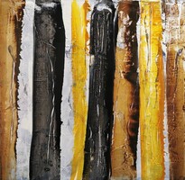 Baján Ildikó festmény 50 x 50 cm. Az időn túl.