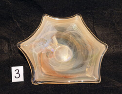 #3 Eredeti, muranói üveg kínáló tál, asztalközép - irizáló gyöngyházfénnyel (29cm)