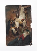 HV:63 Húsvéti vallásos képeslap "Postatiszta" Sérült ragasztó nyom!