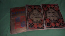 1934-35-36. Antik a PESTI HÍRLAP NAGY NAPTÁRA KALENDÁR 3db EGYBE szép állapotban LÉGRÁDY TESTVÉREK