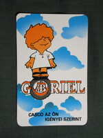 Kártyanaptár,Állami Biztosító,gábriel,grafikai,reklám figura,1988  (2)