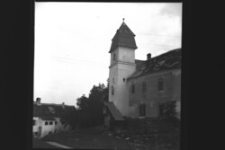 Régi fotónegatív Bernstein vára (Borostyánkő) Burgenland 1930/40-es évek