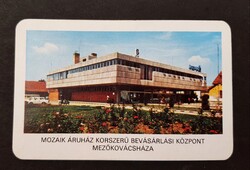Mozaik store mezőkovácsháza card calendar 1982