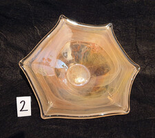 #2 Eredeti, muranói üveg kínáló tál, asztalközép - irizáló gyöngyházfénnyel (30cm)