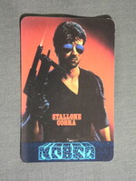 Kártyanaptár,MOKÉP,mozi,Sylvester Stallone,Kobra film,1988  (2)
