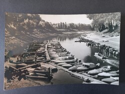 Régi képeslap - Baja, Sugovica csónakkikötő 1972