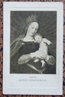 Művészeti képeslap - Hans Holbein Darmstadti Madonna képe alapján? Madonna a gyermek Jézussal