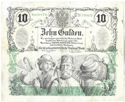 10 forint / gulden 1863 restaurált Nagyon ritka 2.
