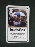 Kártyanaptár,Budaflax,Tab campingcikk vállalat,1989  (2)