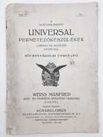 1941, Weiss Manfred Acél- és Fémművei, Csepel: Permetezőkészülék ismertető és növényvédelmi útmutató