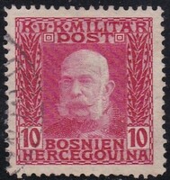Bosznia Hercegovina 10 Ferenc József KUK Régi Bélyeg 1912