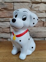 Vintage kerámia persely dalmata kutya figura (101 kiskutya stílus)-Retro 90-es évek