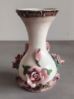 Olasz, Bassano jelzett kerámia váza ALKUDHATÓ