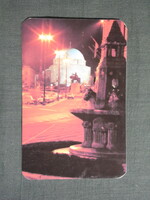 Kártyanaptár,Pécs,DÉDÁSZ áramszolgáltató vállalat,Zsolnay kút,1989  (2)